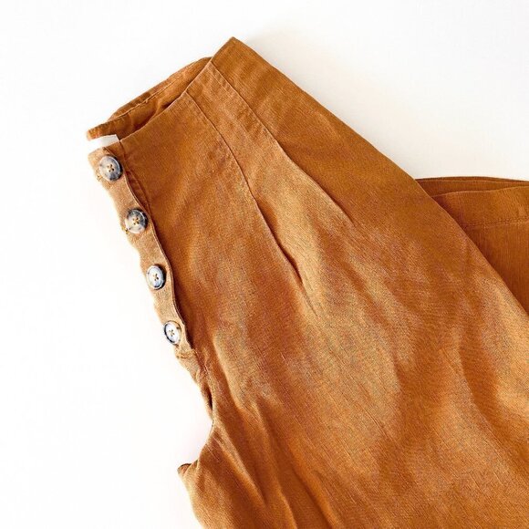 Wilfred High Rise Linen-blend Wide Leg Cropped Pant - Picture 9 of 12